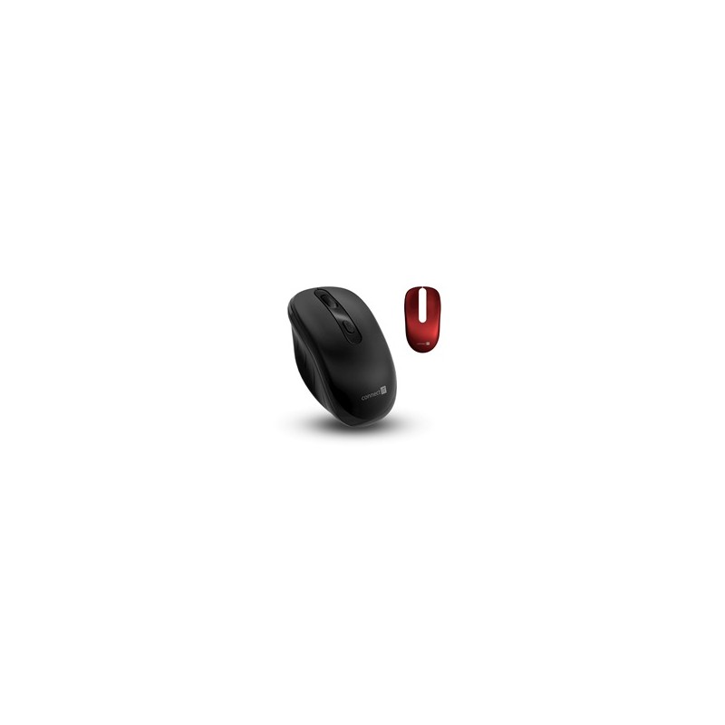 CONNECT IT LONG LIFE bezdrátová tichá myš, USB, (+ 2x AA baterie zdarma), černá