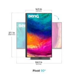 BENQ 27" LED PD2706QN/ FF/ LBL/ IPS panel/ 2560x1440/ 20M:1/ 5ms/ HDMI/ DP/ USB/ repro/ pivot