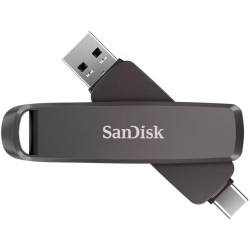 SanDisk Extreme PRO Dual Drive 256GB / USB Type-C + USB Type-A / USB 3.2 Gen 1 / kov / černá