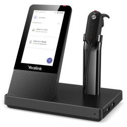 Yealink WH67 DECT základna s dotykovým LCD a s náhlavní soupravou do jednoho ucha pro Teams