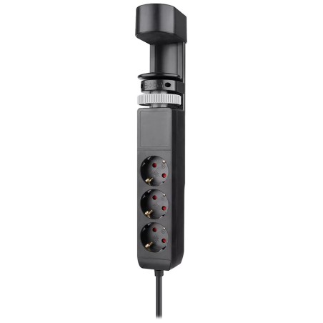 Neomounts DS22-840BL6 VOLT Desk Clamp socket with Quick-charge USB Ports, 3x type-F 230V, 1x USB-A 18W, 2x USB-C 20W