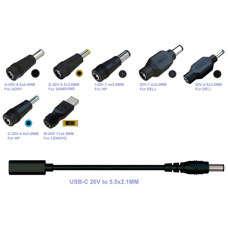 EUROCASE Koncovky pro napájecí adaptér AD-716