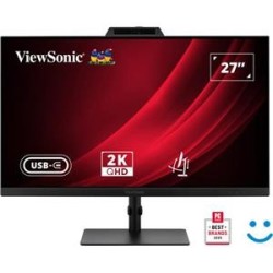 ViewSonic VG2741V-2K 27" QHD SuperClear® IPS/120Hz/ HDMI, DP, 5MP Webcam, microphone, USB, USB-C 15W, repro