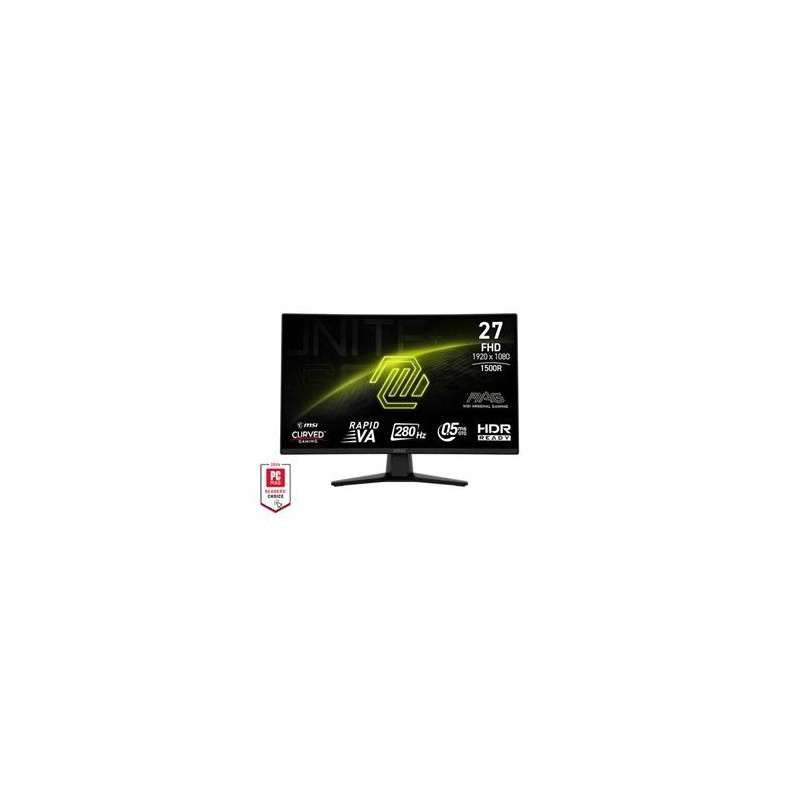 MSI Gaming MAG 274CF E20/ 27"/ 1920x1080/ VA/ 0,5ms/ 200Hz/ 300cd/m2/ 3500:1/ HDMI/ DP/ VESA/ černý