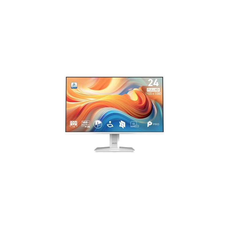 MSI PRO MP243W E14/ 24"/ 1920x1080/ IPS/ 4ms/ 144Hz/ 300cd/m2/ 1500:1/ HDMI/ DP/ VESA/ bílý