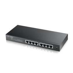 Zyxel GS1900-8 8-port Desktop Gigabit Web Smart switch: 8x Gigabit metal, IPv6, 802.3az (Green), fanless v2
