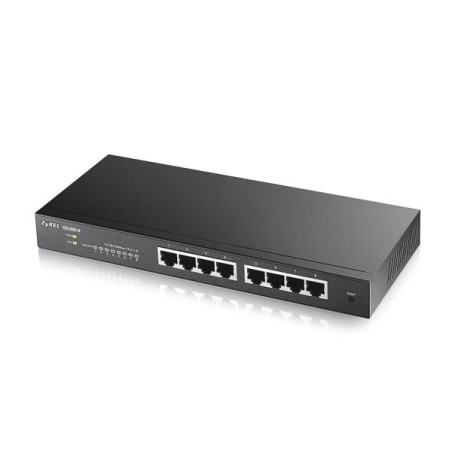Zyxel GS1900-8 8-port Desktop Gigabit Web Smart switch: 8x Gigabit metal, IPv6, 802.3az (Green), fanless v2