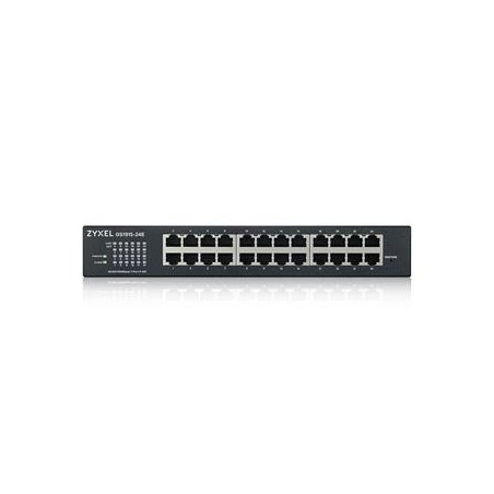Zyxel GS1915-24E, 24-port GbE Smart hybrid mode Switch, standalone or NebulaFlex Cloud, rackmount, fanless
