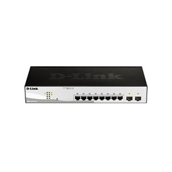 D-Link DGS-1210-10 10-Port Gigabit Smart+ Switch, 8x GbE, 2x SFP, fanless