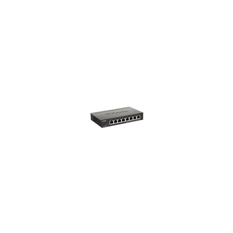 D-Link DGS-1100-08PV2 8-port Gigabit Smart Managed PoE switch, PoE budget 64W, fanless