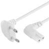 PREMIUMCORD Kabel síťový 230V k magnetofonu se zahnutými konektory 3m