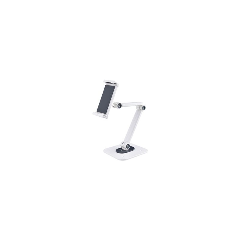 StarTech.com Adjustable Tablet Stand for Desk, Desk/Wall Mountable, Supports Up to 2.2lb, Universal Tablet Stand Holder for