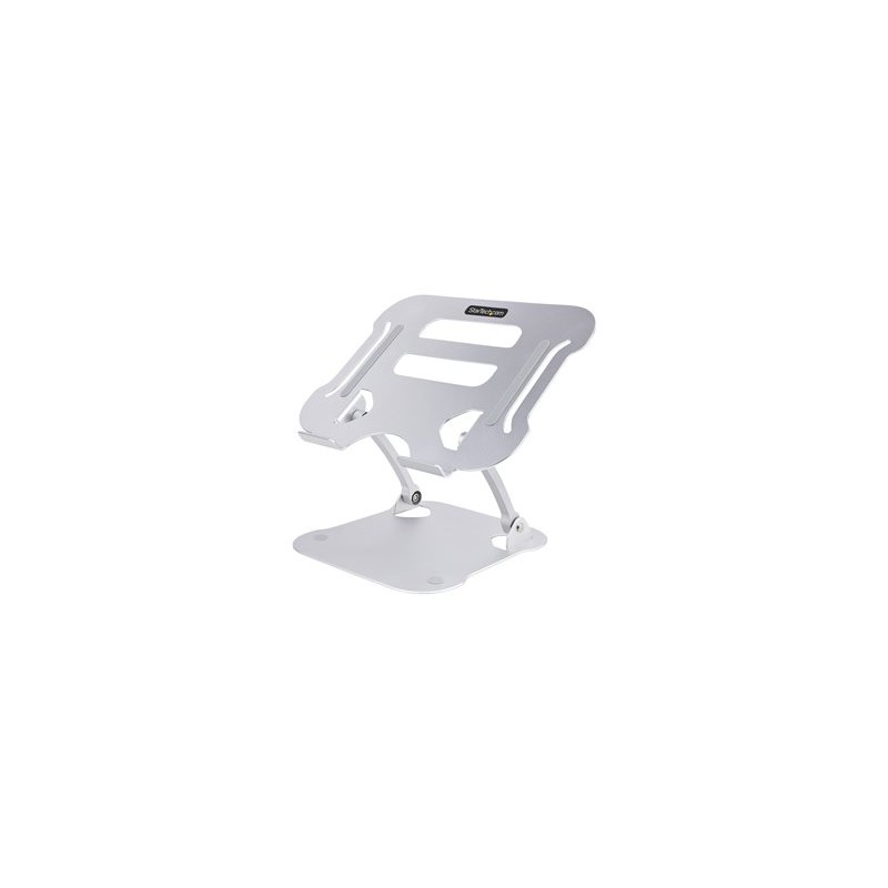 StarTech.com Laptop Stand for Desk, Ergonomic Laptop Stand Adjustable Height, Aluminum, Portable, Supports up to 22lb (10kg)