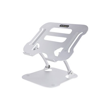 StarTech.com Laptop Stand for Desk, Ergonomic Laptop Stand Adjustable Height, Aluminum, Portable, Supports up to 22lb (10kg)