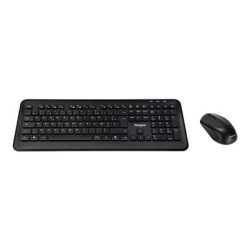 Targus - Klávesnice a sada myši - kombinace - full size - bezdrátový - 2.4 GHz - AZERTY - francouzská - černá