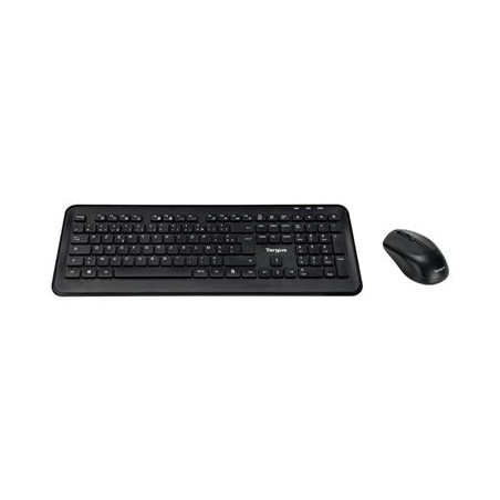Targus - Klávesnice a sada myši - kombinace - full size - bezdrátový - 2.4 GHz - AZERTY - francouzská - černá