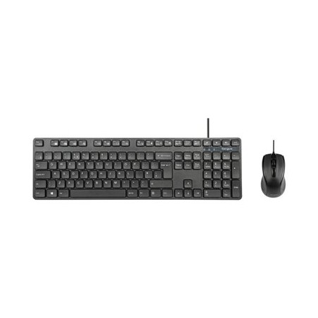 Targus - Klávesnice a sada myši - full size - antibakteriální - USB - QWERTY - španělská - černá