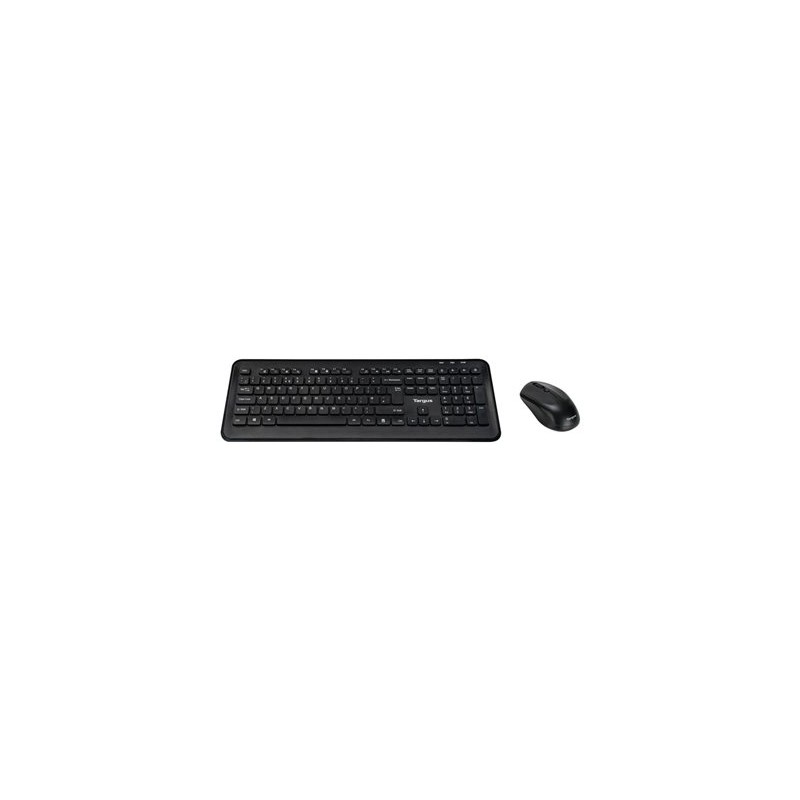 Targus - Klávesnice a sada myši - kombinace - full size - bezdrátový - 2.4 GHz - QWERTY - britská - černá