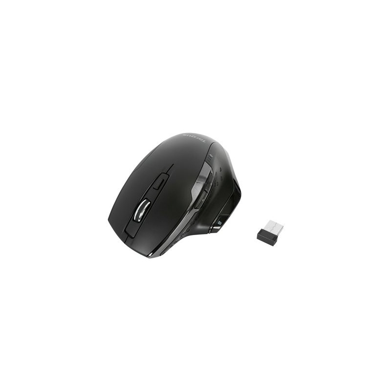 Targus - Myš - ergonomický - antibakteriální - pravák - 7 tlačítka - bezdrátový - 2.4 GHz - bezdrátový přijímač USB - černá