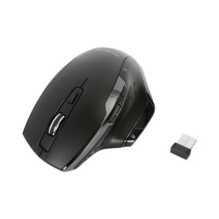 Targus - Myš - ergonomický - antibakteriální - pravák - 7 tlačítka - bezdrátový - 2.4 GHz - bezdrátový přijímač USB - černá