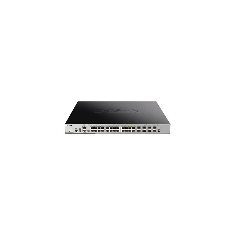 D-Link DGS-3630-28PC/SI/E switch 24Gb PoE, 4x10G SFP+
