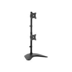 StarTech.com Vertical Dual Monitor Stand - Supports Monitors 13" to 27" - Adjustable - Computer Monitor Stand for Double