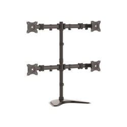 StarTech.com Quad Monitor Stand - Articulating - Supports Monitors 13" to 27" - Adjustable VESA Four Monitor Stand for 4 Screen