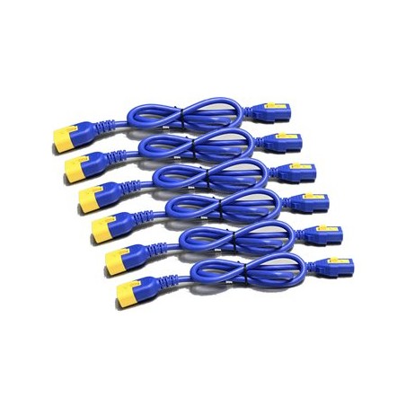 APC AP8000 - Elektrický kabel - power IEC 60320 C13 do IEC 60320 C14 - 10 A - 1.83 m - modrá - celý svět - pro P/N:
