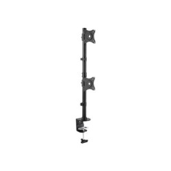 StarTech.com Vertical Desk Mount Dual Monitor Arm - For Monitors 13" to 27" - Adjustable - Desk Clamp / Grommet-Hole Mount