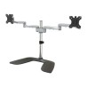 StarTech.com Dual Monitor Stand, Ergonomic Desktop Monitor Stand for up to 32" VESA Displays, Free-Standing Articulating