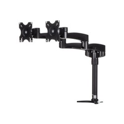 StarTech.com Desk Mount Dual Monitor Arm - Articulating - Supports Monitors 12" to 24" - Adjustable VESA Monitor Arm - Grommet