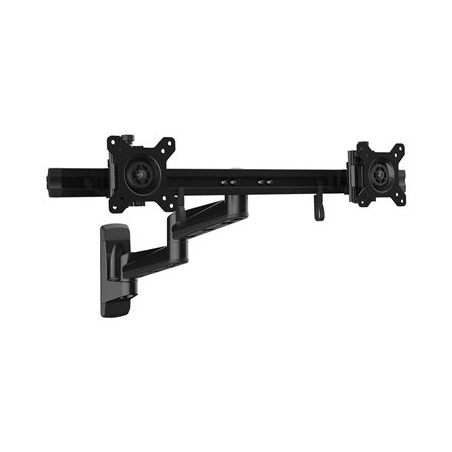 StarTech.com Wall Mount Dual Monitor Arm, Articulating Ergonomic VESA Wall Mount for 2x 24" Displays, Synchronized Adjustable