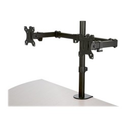 StarTech.com Desk Mount Dual Monitor Arm, Desk Clamp / Grommet VESA Monitor Mount for up to 32 inch Displays, Ergonomic