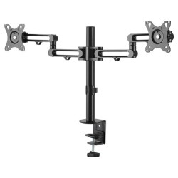 StarTech.com Desk Mount Dual Monitor Arm, Desk Clamp VESA Compatible Monitor Mount for up to 32 inch Displays, Ergonomic
