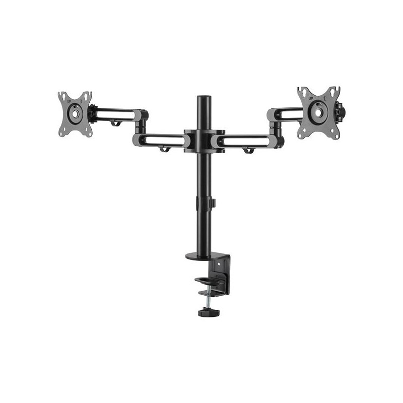 StarTech.com Desk Mount Dual Monitor Arm, Desk Clamp VESA Compatible Monitor Mount for up to 32 inch Displays, Ergonomic
