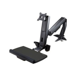 StarTech.com Sit Stand Monitor Arm, Desk Mount Adjustable Sit-Stand Workstation Arm for Single 34" VESA Mount Display