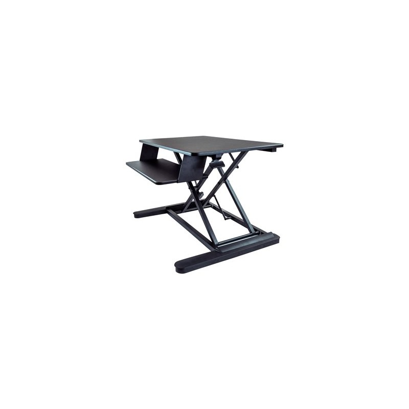 StarTech.com Sit Stand Desk Converter with Keyboard Tray, Large 35" x 21" Surface, Height Adjustable Ergonomic Desktop/Tabletop