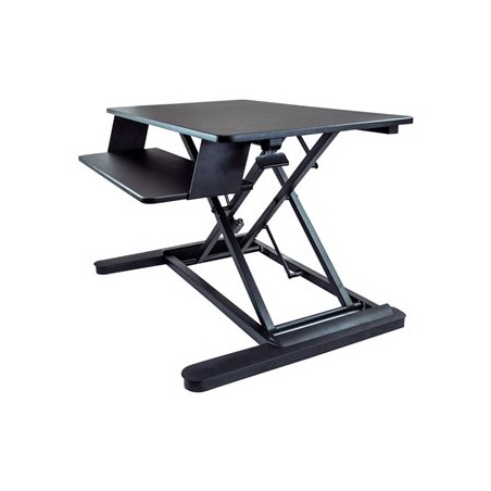 StarTech.com Sit Stand Desk Converter with Keyboard Tray, Large 35" x 21" Surface, Height Adjustable Ergonomic Desktop/Tabletop