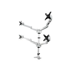 StarTech.com Desk Mount Quad Monitor Arm, Premium Articulating VESA 4 Monitor Mount 2x2 up to 27", Ergonomic Height Adjustable