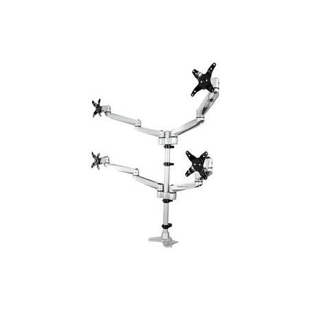 StarTech.com Desk Mount Quad Monitor Arm, Premium Articulating VESA 4 Monitor Mount 2x2 up to 27", Ergonomic Height Adjustable