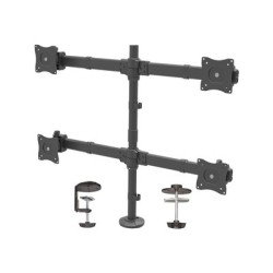 StarTech.com Desk Mount Quad Monitor Arm, Ergonomic VESA 4 Monitor Mount 2x2 up to 27", Articulating & Height Adjustable Pole