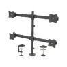 StarTech.com Desk Mount Quad Monitor Arm, Ergonomic VESA 4 Monitor Mount 2x2 up to 27", Articulating & Height Adjustable Pole