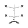 StarTech.com Desktop Quad Monitor Stand, Ergonomic VESA 4 Monitor Arm (2x2) up to 32", Free Standing Articulating Universal