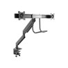 StarTech.com Desk Mount Dual Monitor Arm, Ergonomic Dual Monitor VESA Mount for 32" 17.6lbs (8kg) Displays, Crossbar Handle for