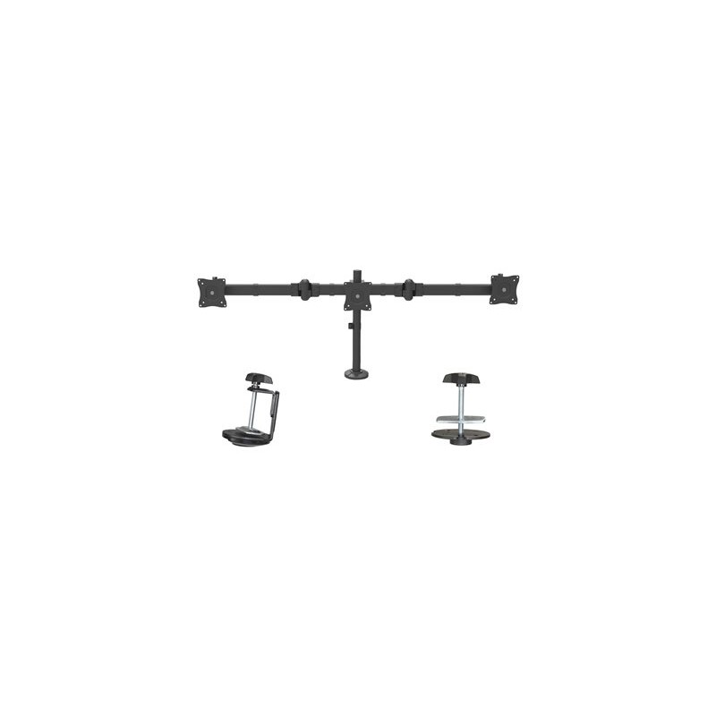 StarTech.com Desk Mount Triple Monitor Arm, Ergonomic VESA 3 Monitor Mount up to 27", Articulating & Height Adjustable Pole