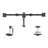 StarTech.com Desk Mount Triple Monitor Arm, Ergonomic VESA 3 Monitor Mount up to 27", Articulating & Height Adjustable Pole
