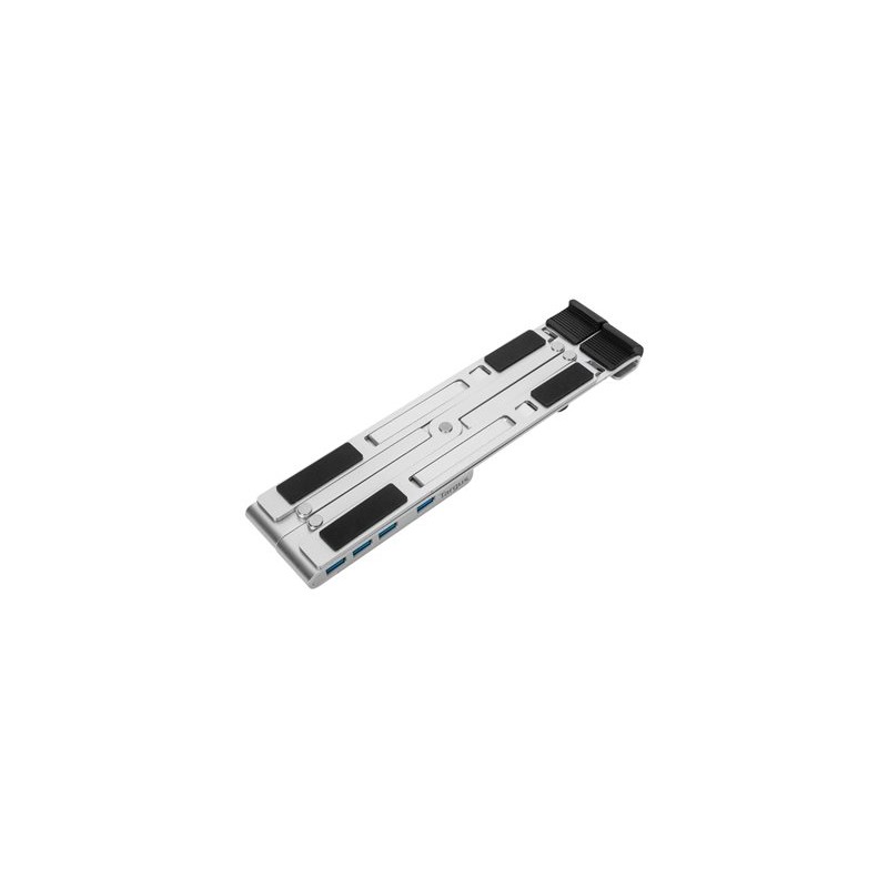 Targus - Stojánek na notebook - s 4-port USB hub - 10" - 15.6" - stříbrná