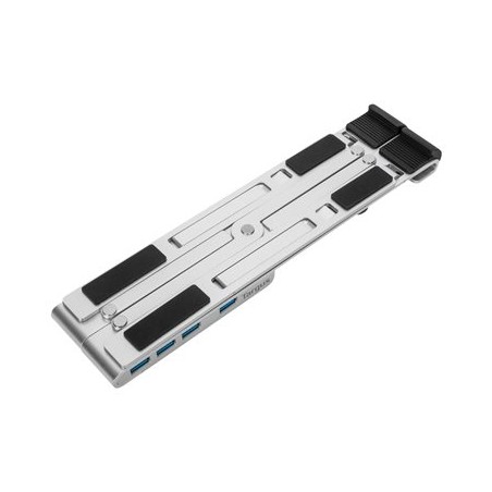 Targus - Stojánek na notebook - s 4-port USB hub - 10" - 15.6" - stříbrná