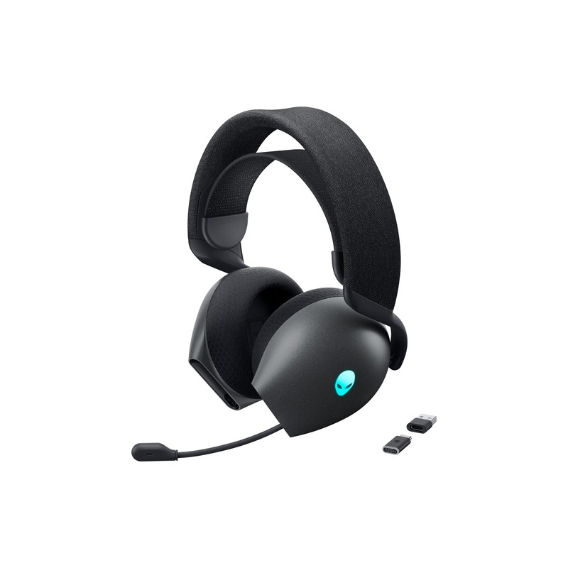 Alienware Tri-Mode Wireless Gaming Headset AW725H - Náhlavní souprava - plná velikost - Bluetooth / 2,4 GHz radiová frekvence