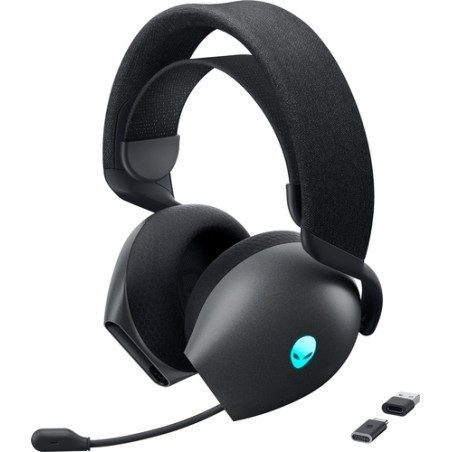 Alienware Tri-Mode Wireless Gaming Headset AW725H - Náhlavní souprava - plná velikost - Bluetooth / 2,4 GHz radiová frekvence
